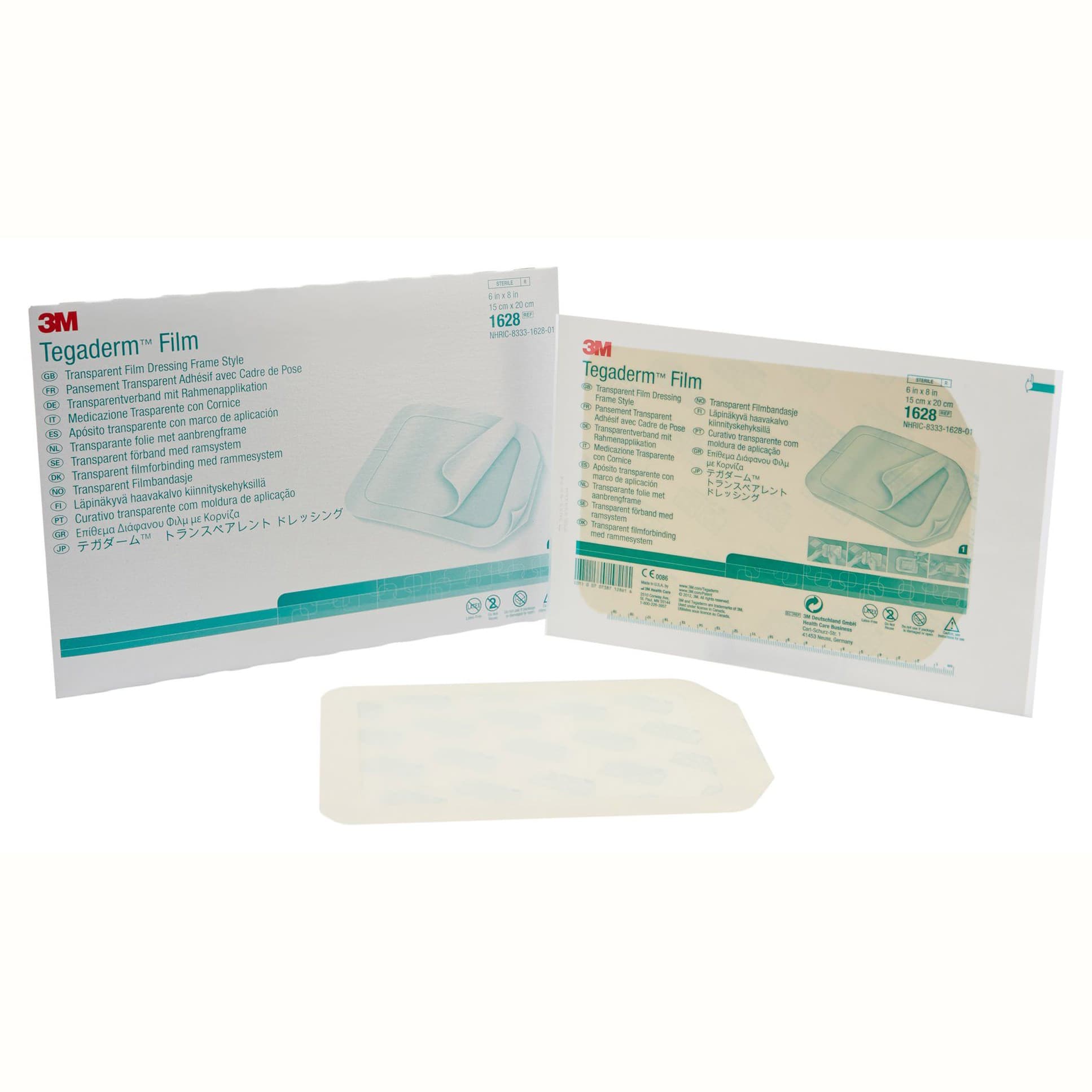 3M Tegaderm Transparent Adhesive Dressing, Frame Style, 6 x 8 Inch - Case of 80 - Image 1