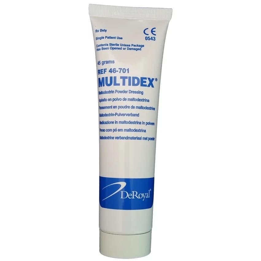 DeRoyal Multidex Maltodextrin Powder Wound Dressing, 45 Gram - Case of 36 - Image 1