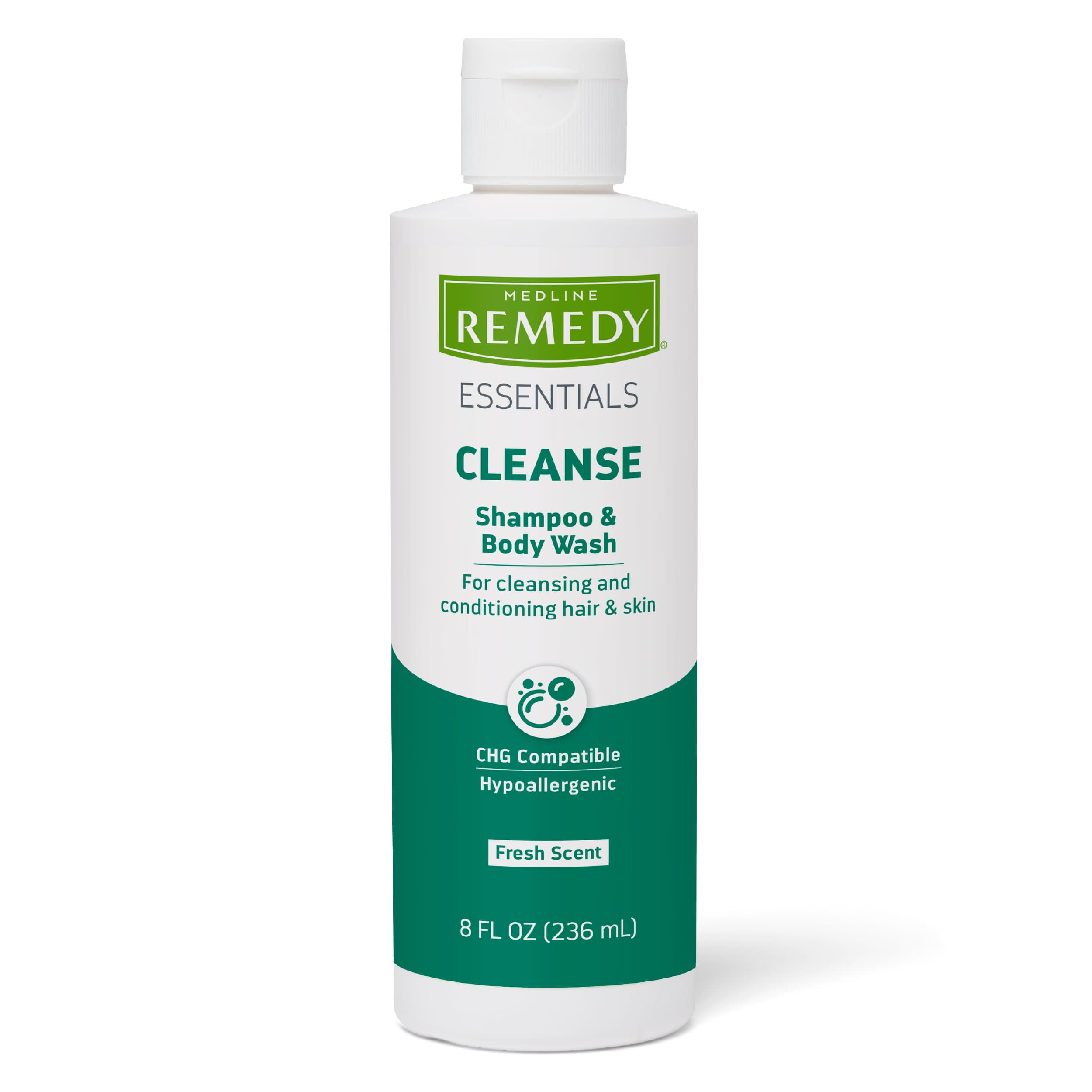 Remedy Essentials Cleanse Shampoo and Body Wash, Fresh Scent, 8 oz - Case of 36 - Image 1