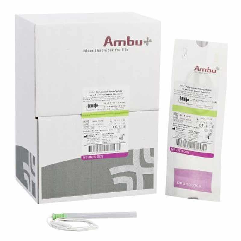 Ambu Neuroline EMG Needle Electrode with Leadwire Sterile, 26 Gauge, 2 Inch x 30 Inch - Box of 40 - Image 1