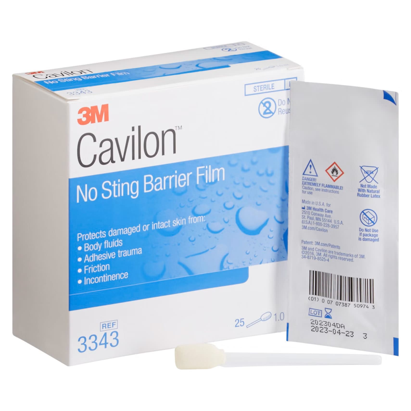 3M Cavilon No Sting Skin Barrier Film Applicator, 1 mL - Box of 25 - Image 1