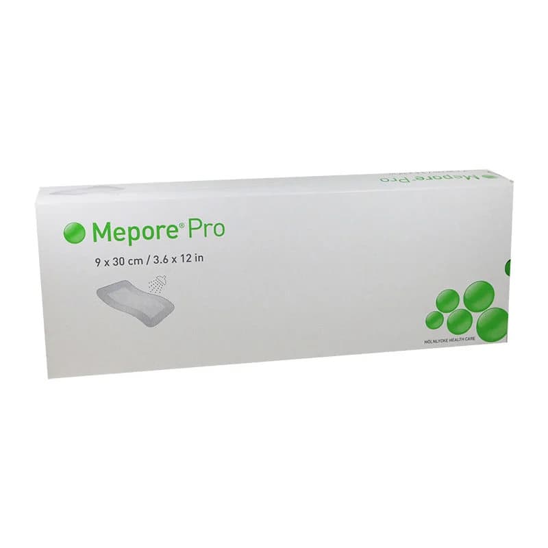 Mepore Pro Self-Adhesive Composite Dressing, 3.6 x 12 Inch - Box of 30 - Image 1