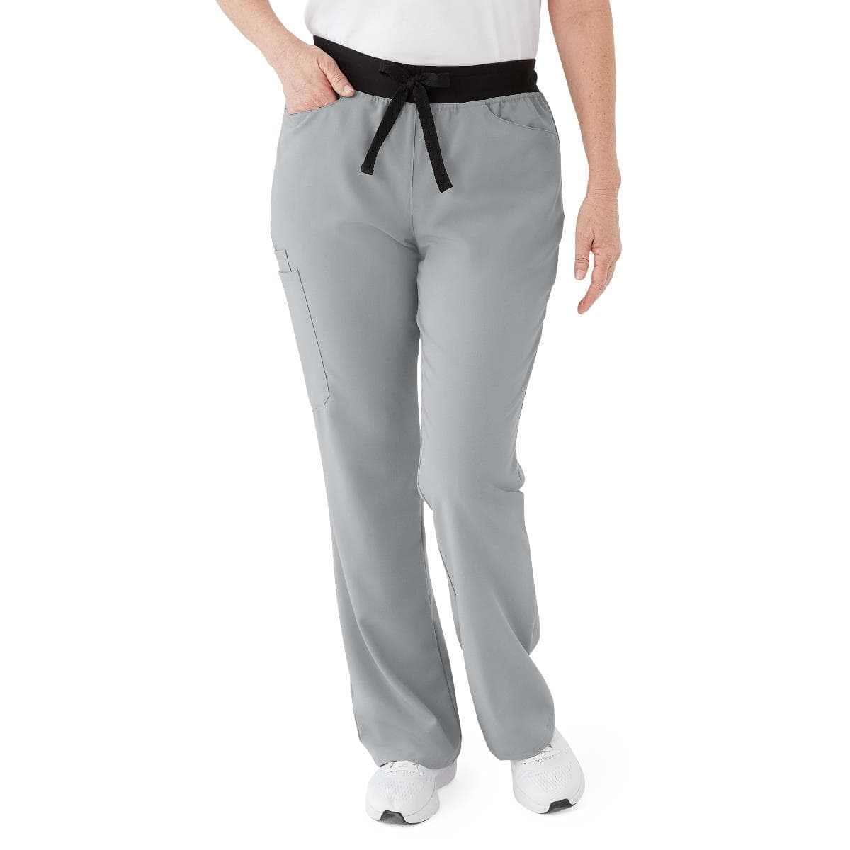 Medline Coastal AVE Women's Regular-Length Scrub Pant, Gray, Medium - Image 1