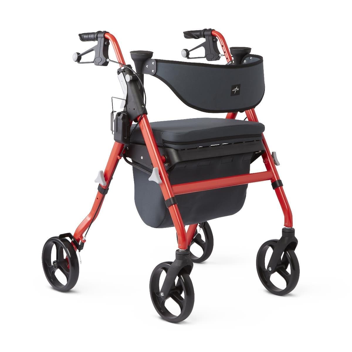 Medline Empower Rollator Walker with Padded Backrest - Image 2
