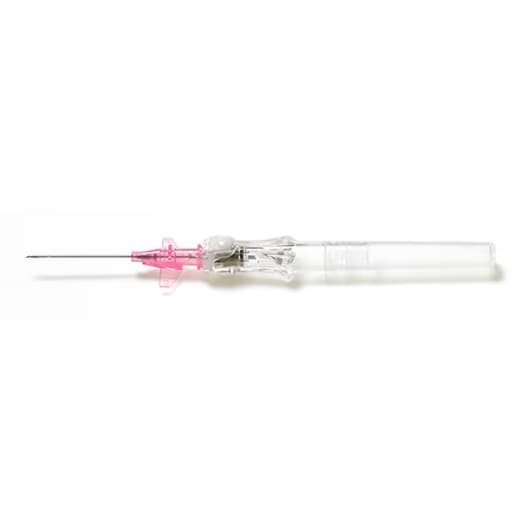 BD Insyte Autoguard Winged Shielded IV Catheters, Pink, 20 Gauge, 1.16 Inch - Box of 50 - Image 1