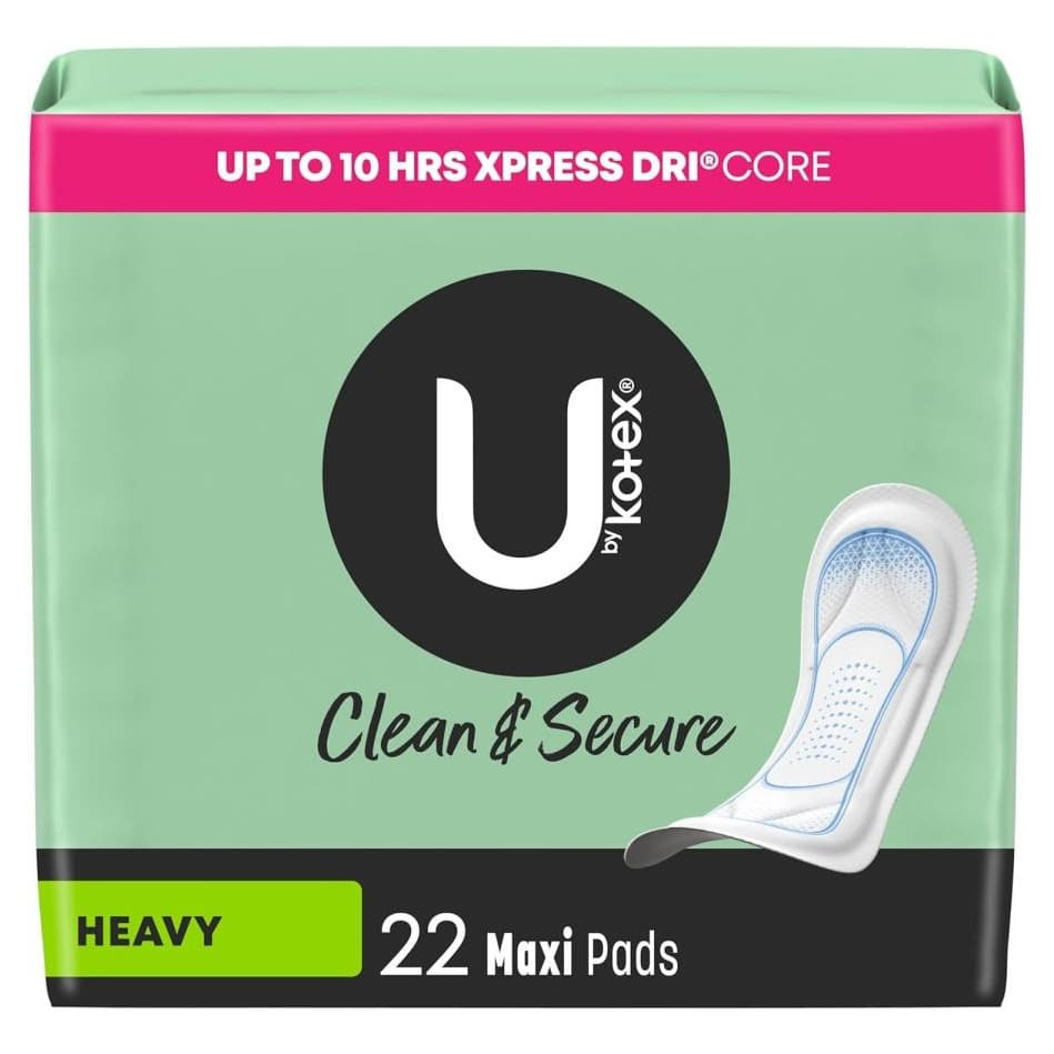 U by Kotex Clean & Secure Super Maxi Pads - Case of 176 - Image 1