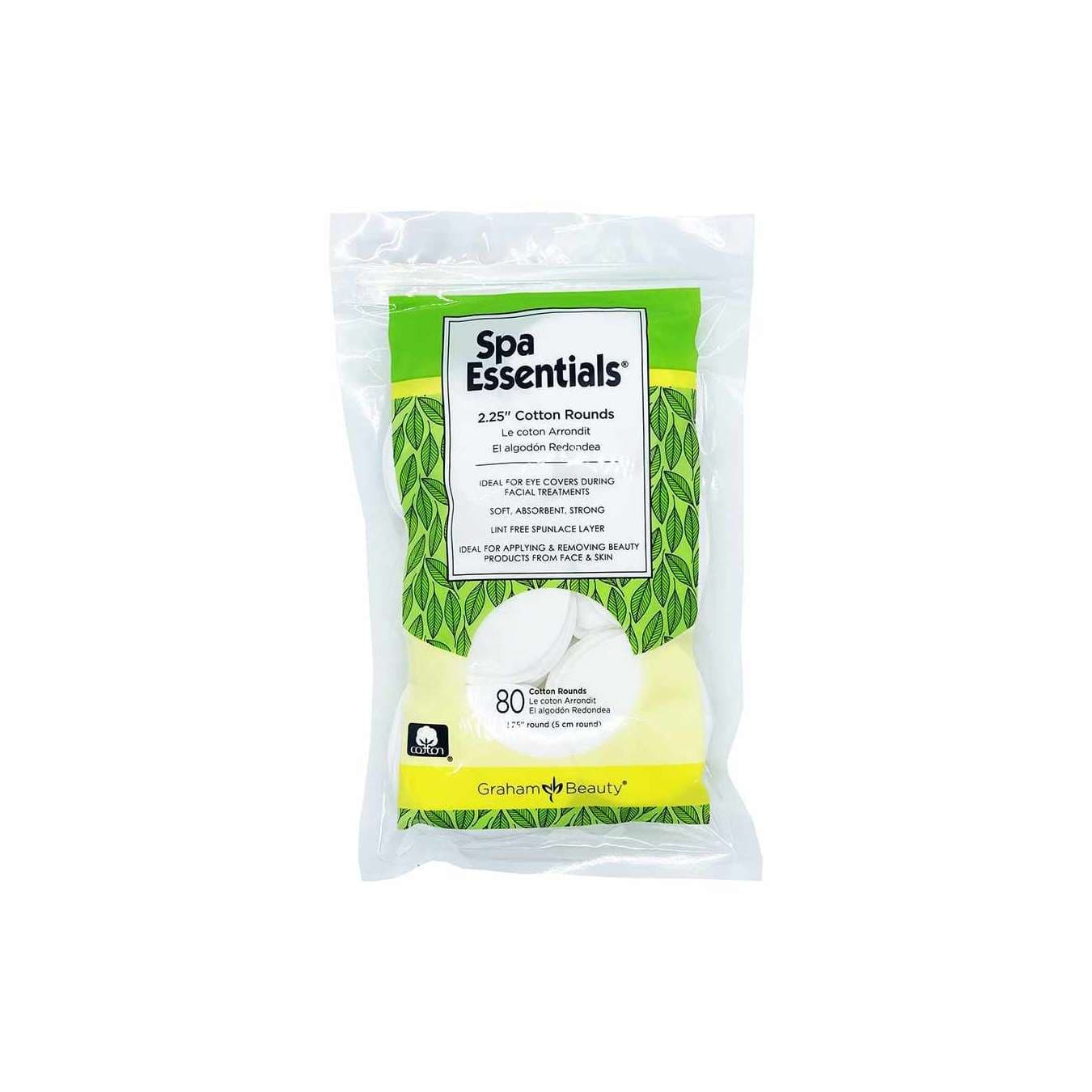 Spa Essentials Cotton Round White NonSterile - Box of 80 - Image 1