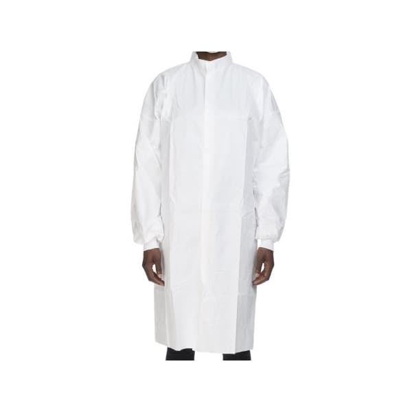 Contec CritiGear Cleanroom Lab Coat, White, 2XLarge - Case of 30 - Image 1