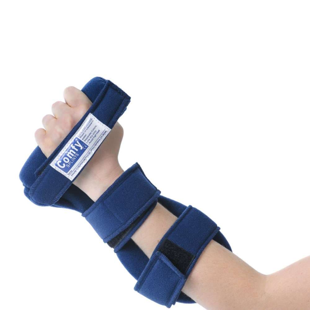 Comfy Grip Hand Orthosis, Adult, Large Left, Navy Blue With Headliner Cover - Image 1