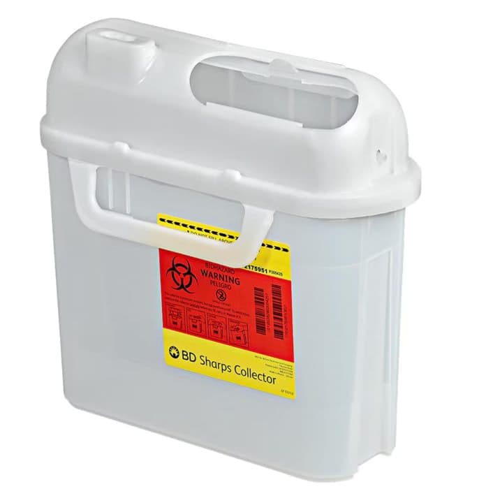 BD Counterbalanced Door Patient Room Collector, Pearl, 5.4 Quart - Each - Image 1