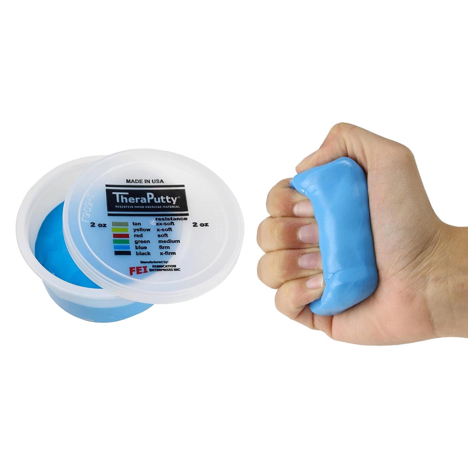 CanDo Antimicrobial Theraputty Exercise Material, 2 Oz, Blue, Firm - Image 1