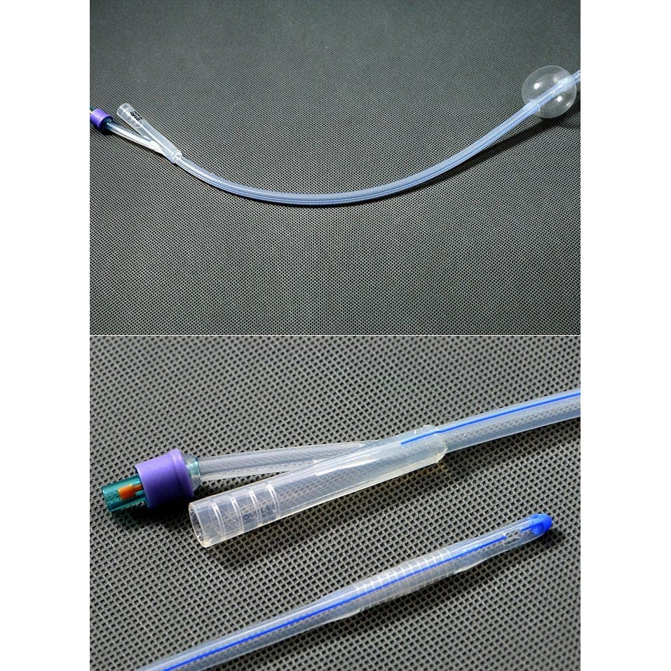 Amsure 2-Way 100% Silicone Foley Catheters, 30cc, 16 Fr - Box of 10 - Image 1