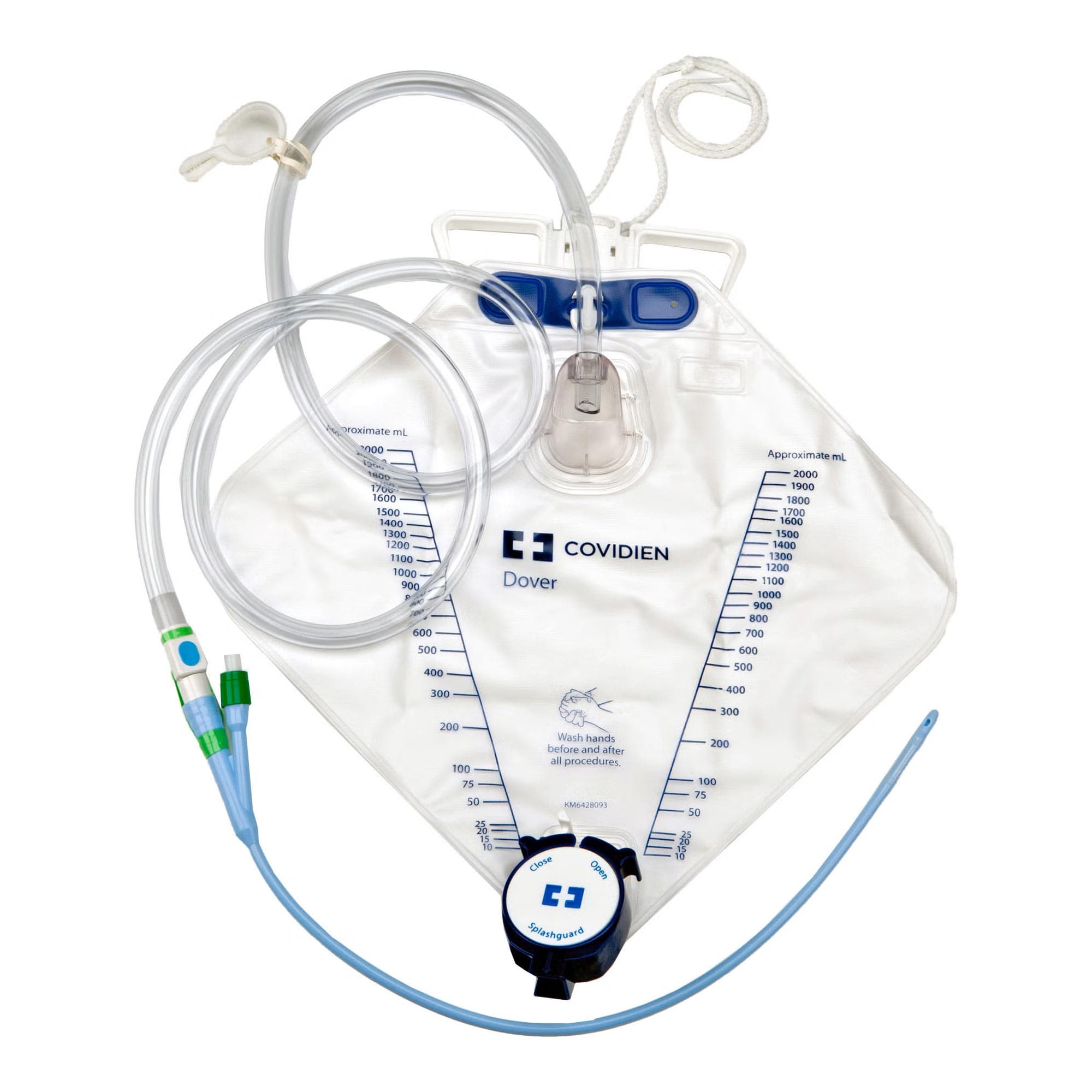 Dover Standard Silicone Foley Drainage Bag Trays With Needle Sampling, 16 Fr - Each - Image 1