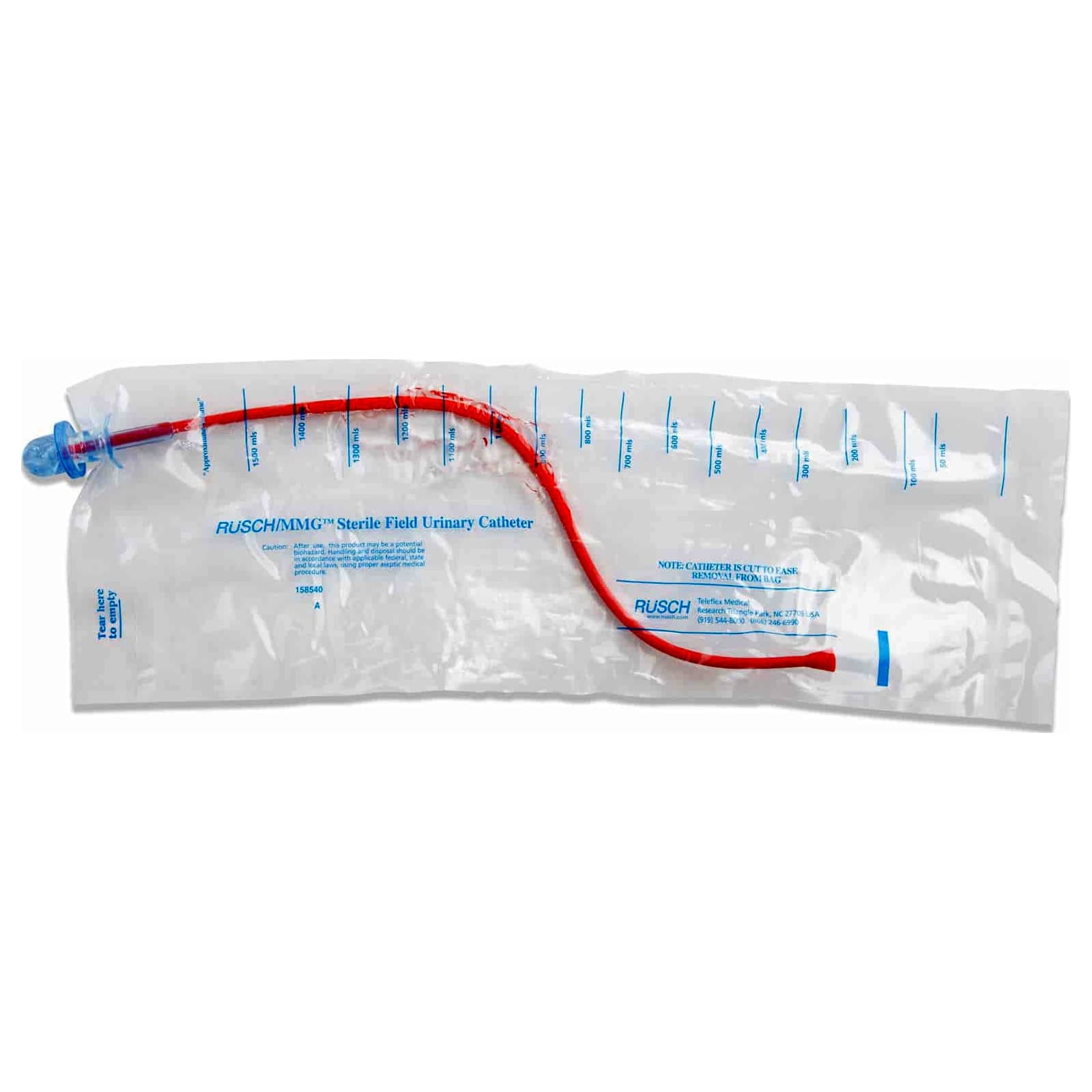 Rusch MMG Intermittent Red Rubber Catheter Closed System Kit - Image 3