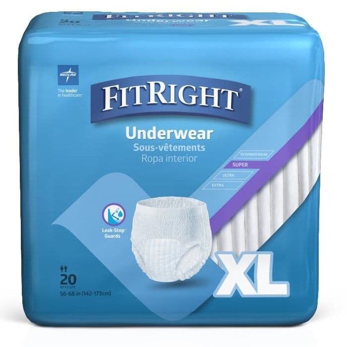 FitRight Super Adult Incontinence Underwear, Extra Large - Package of 20 - Image 1