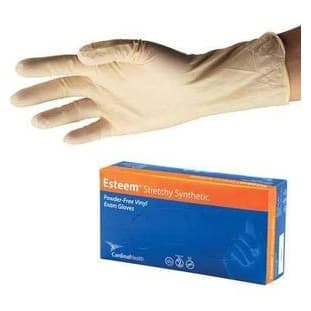 Cardinal Esteem Stretch Vinyl Exam Gloves, Extra Large - Box of 130 - Image 1