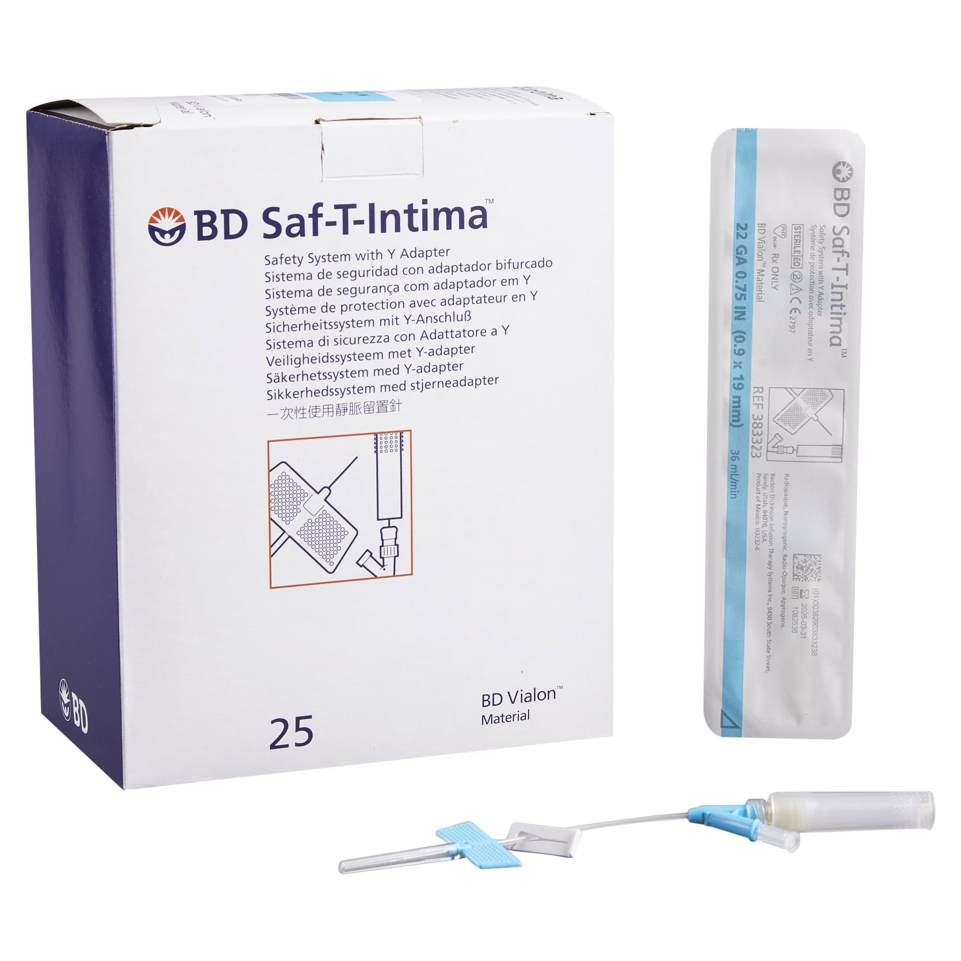 BD Closed IV Catheter 22 Gauge, 0.75 Inch Retracting Needle - Case of 200 - Image 1