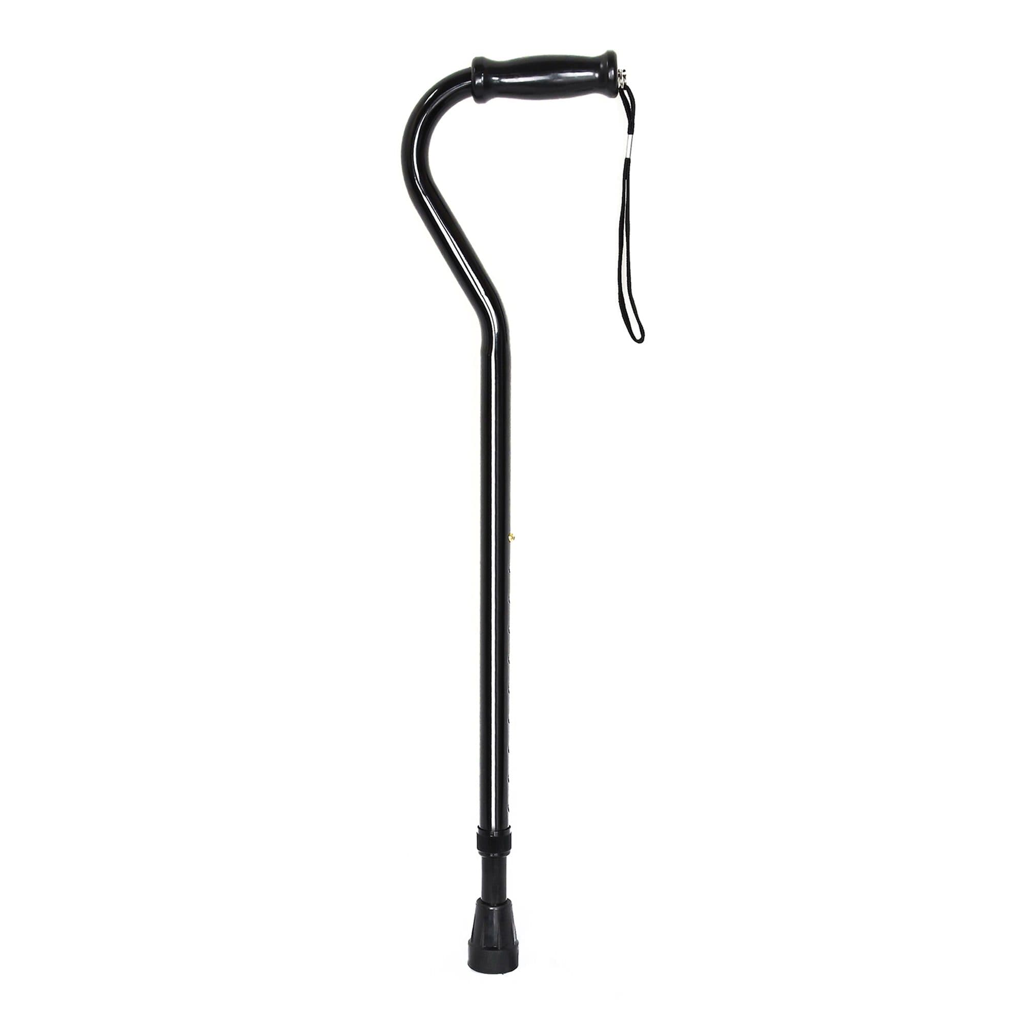 McKesson Black Heavy-Duty Offset-Handle Steel Cane - Each - Image 1