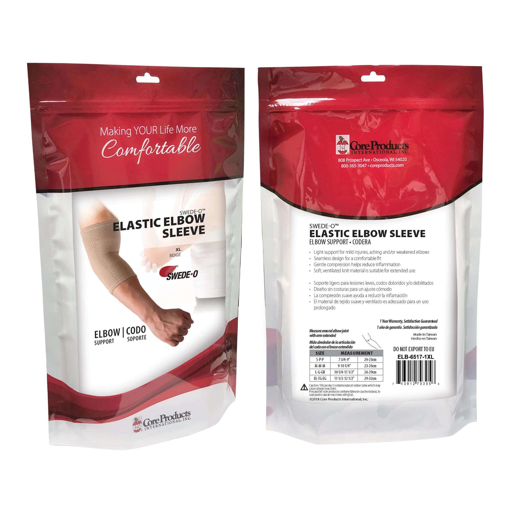 Swede-O Elastic Elbow Sleeve, X-Large - Image 1