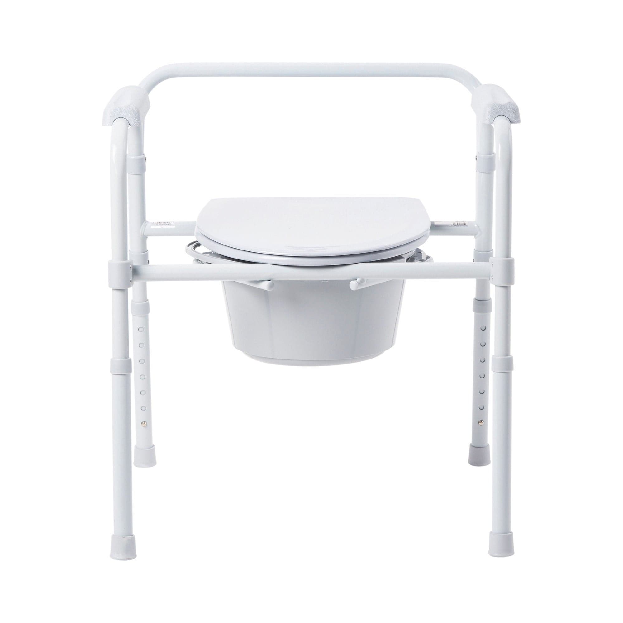 McKesson Fixed Arm Folding Commode Chair, Gray - Case of 4
