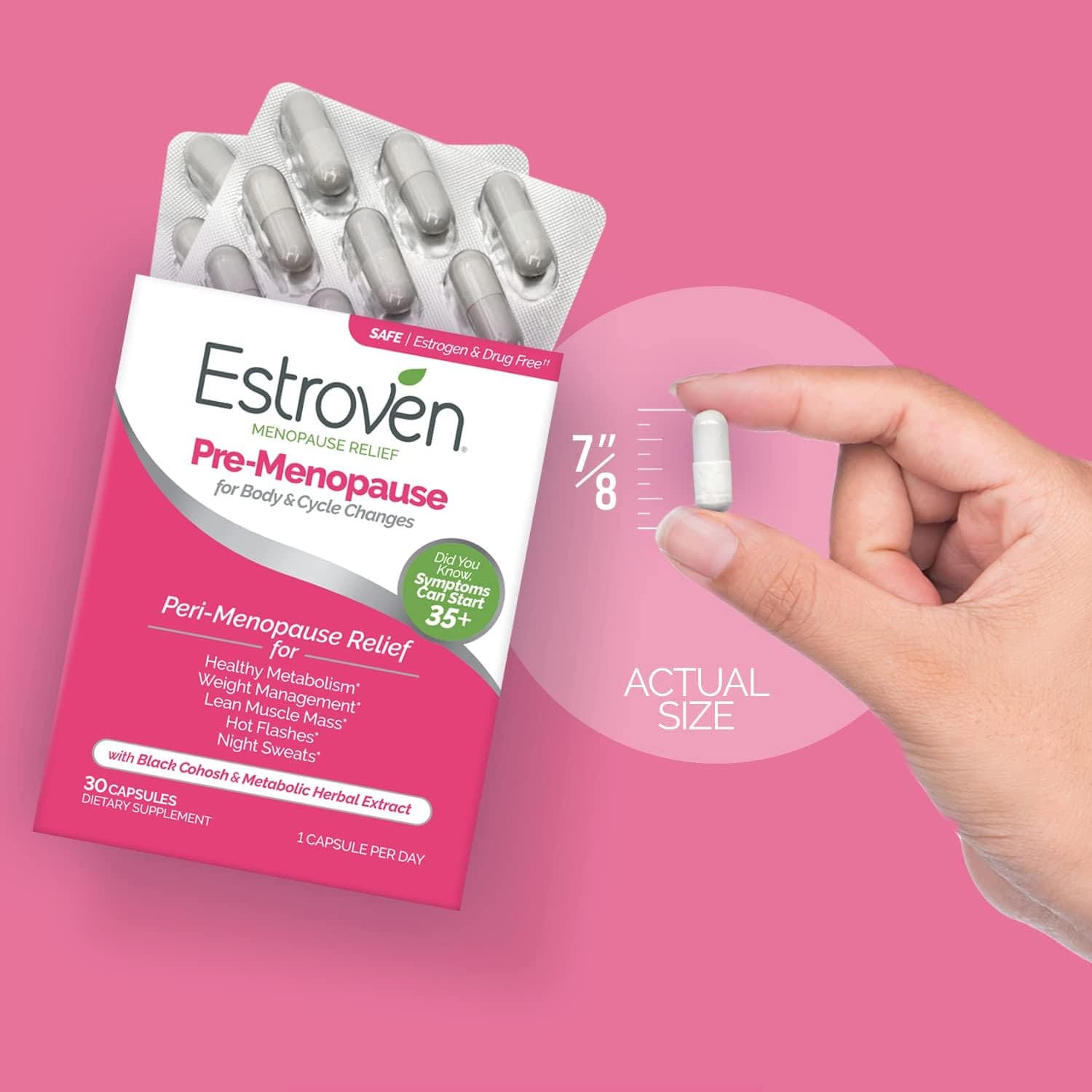 Estroven Menopause Relief Bundle with Pre-Menopause Capsules, 30 Count - Each - Image 2
