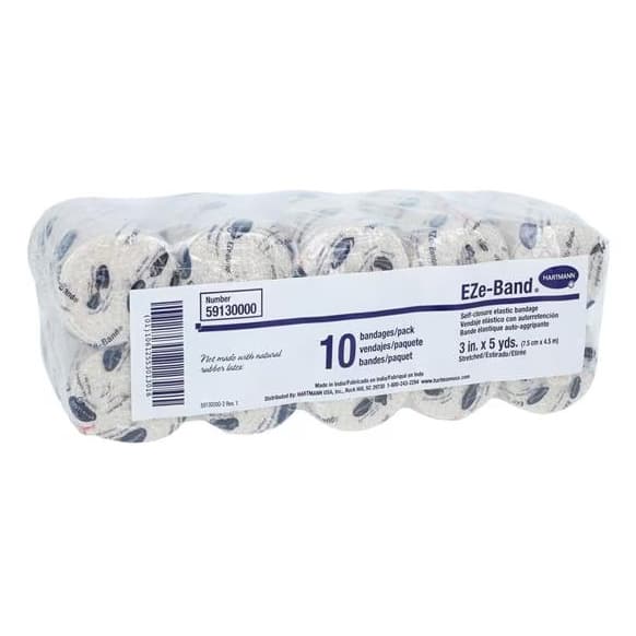 Eze-LF Band Elastic Bandage, 3 Inch x 5 Yard, Compression, Tan - Package of 10 - Image 1