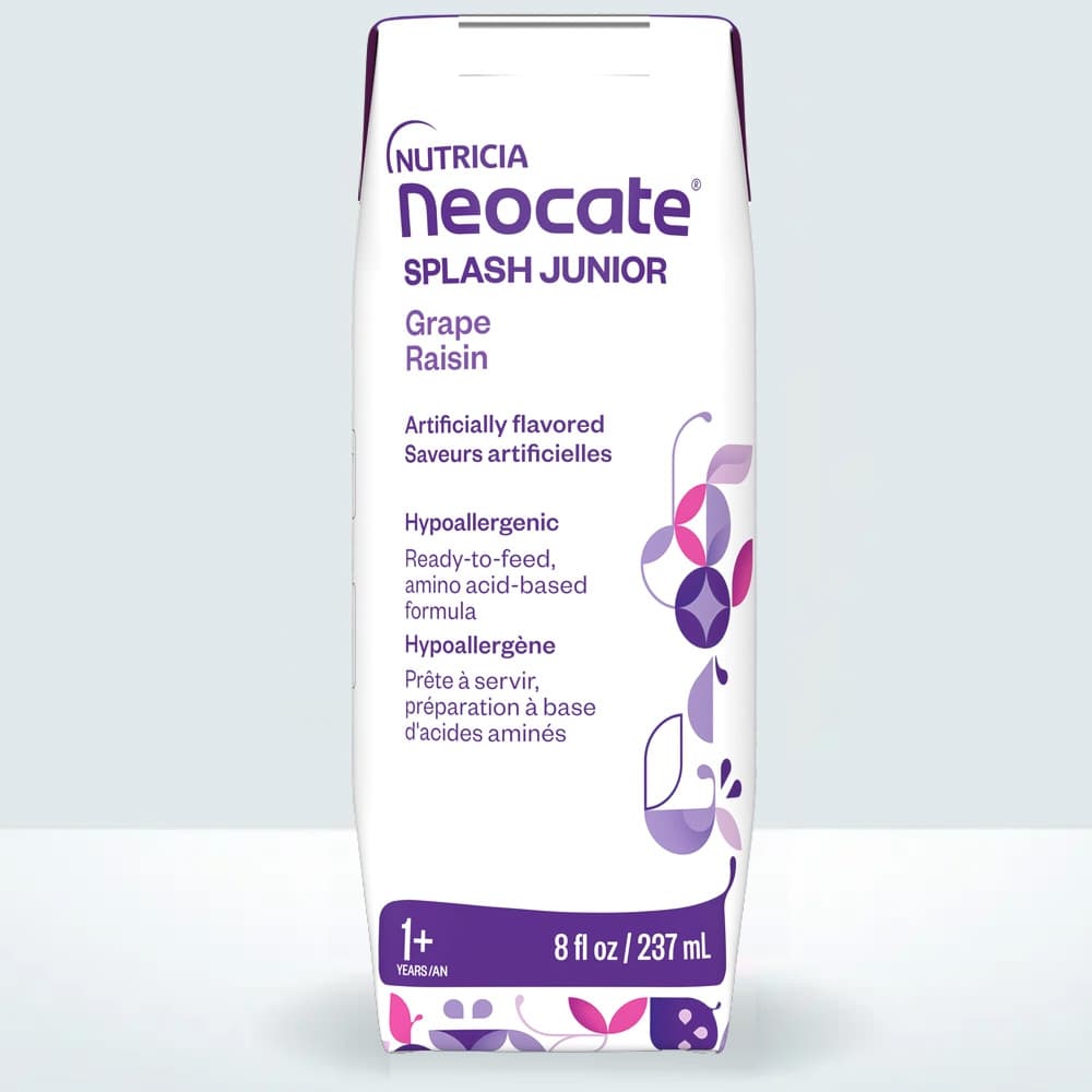 Neocate Splash Junior Hypoallergenic Amino Acid-Based Formula, Grape, 8 oz - Case of 27 - Image 1