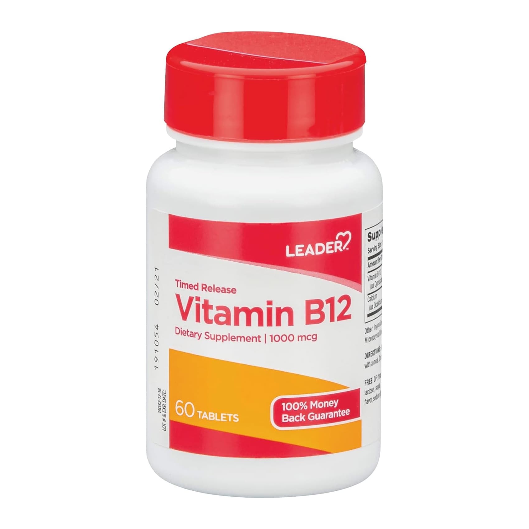 Leader Vitamin B-12 Supplement, 1000 mg, 60 Count - Each