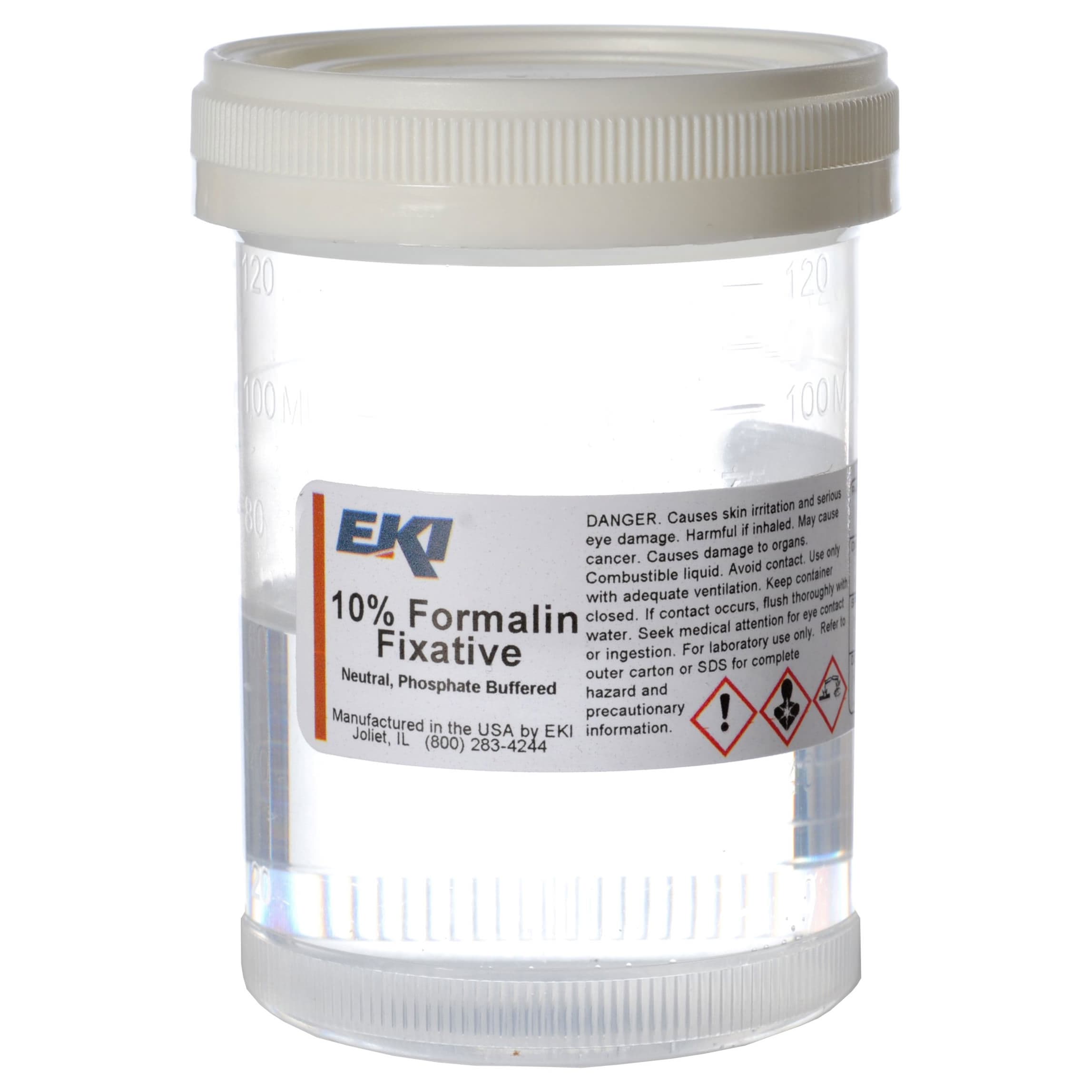 Prefilled Formalin Container with Graduations, 60 ml - Case of 100 - Image 1