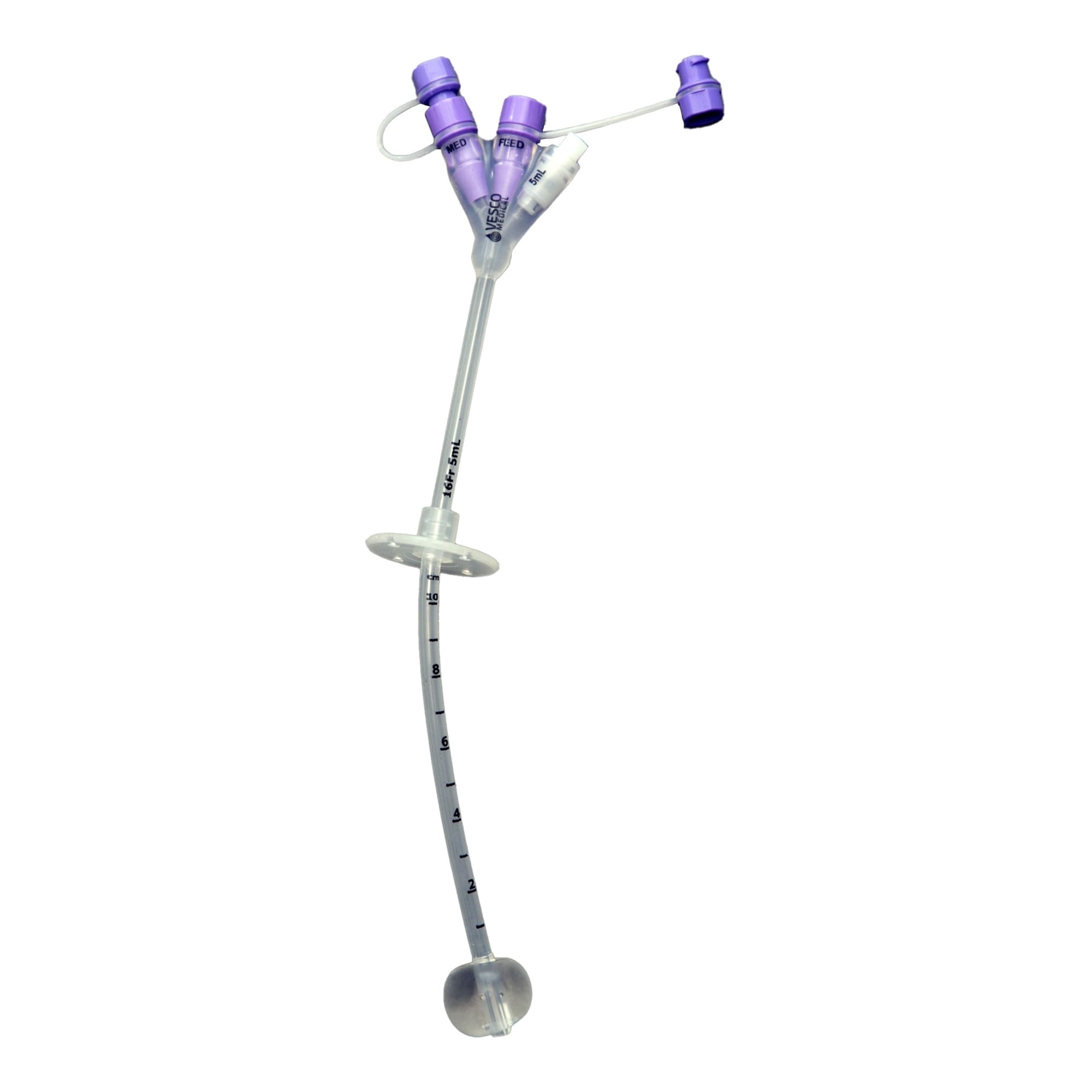 Vesco Silicone Gastrostomy Feeding Tube With Dual Enfit Port - Image 1