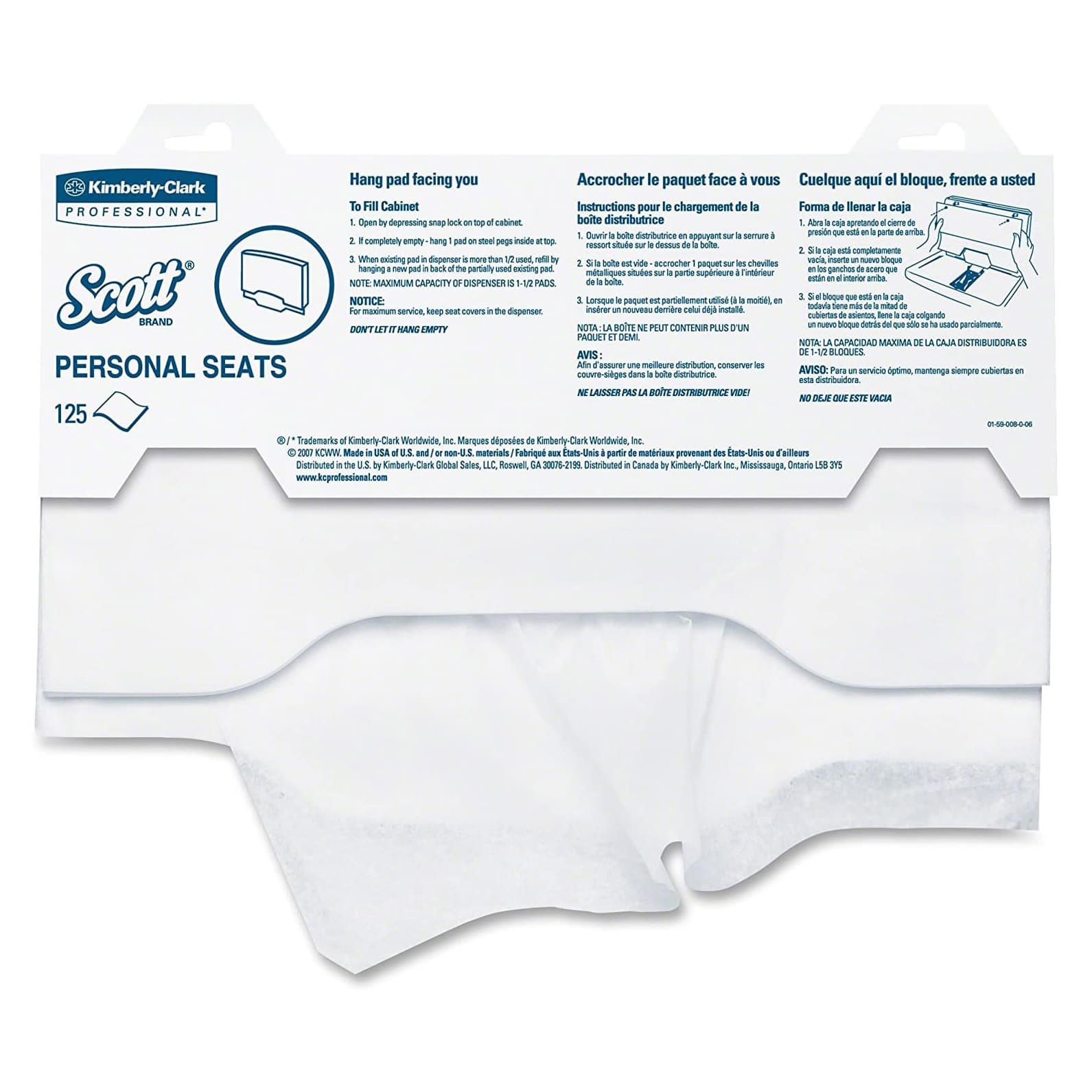 Scott Personal Seat Toilet Seat Cover - Package of 125 - Image 1