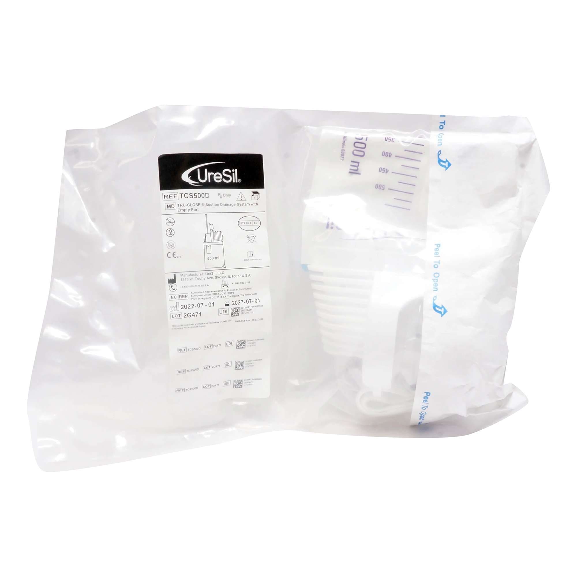 Tru-Close Suction Drainage Bag - Box of 10 - Image 1