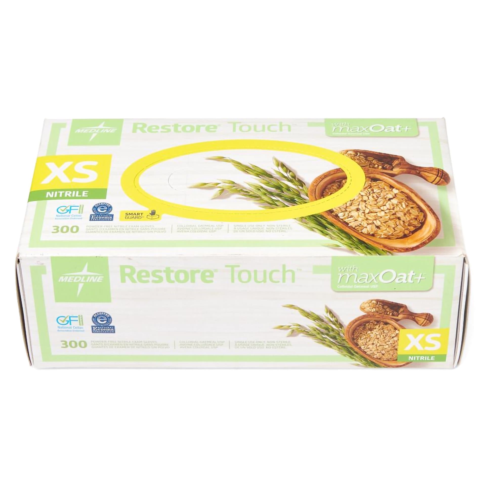 Medline Restore Touch Nitrile Exam Gloves, X-Small - Box of 300 - Image 1