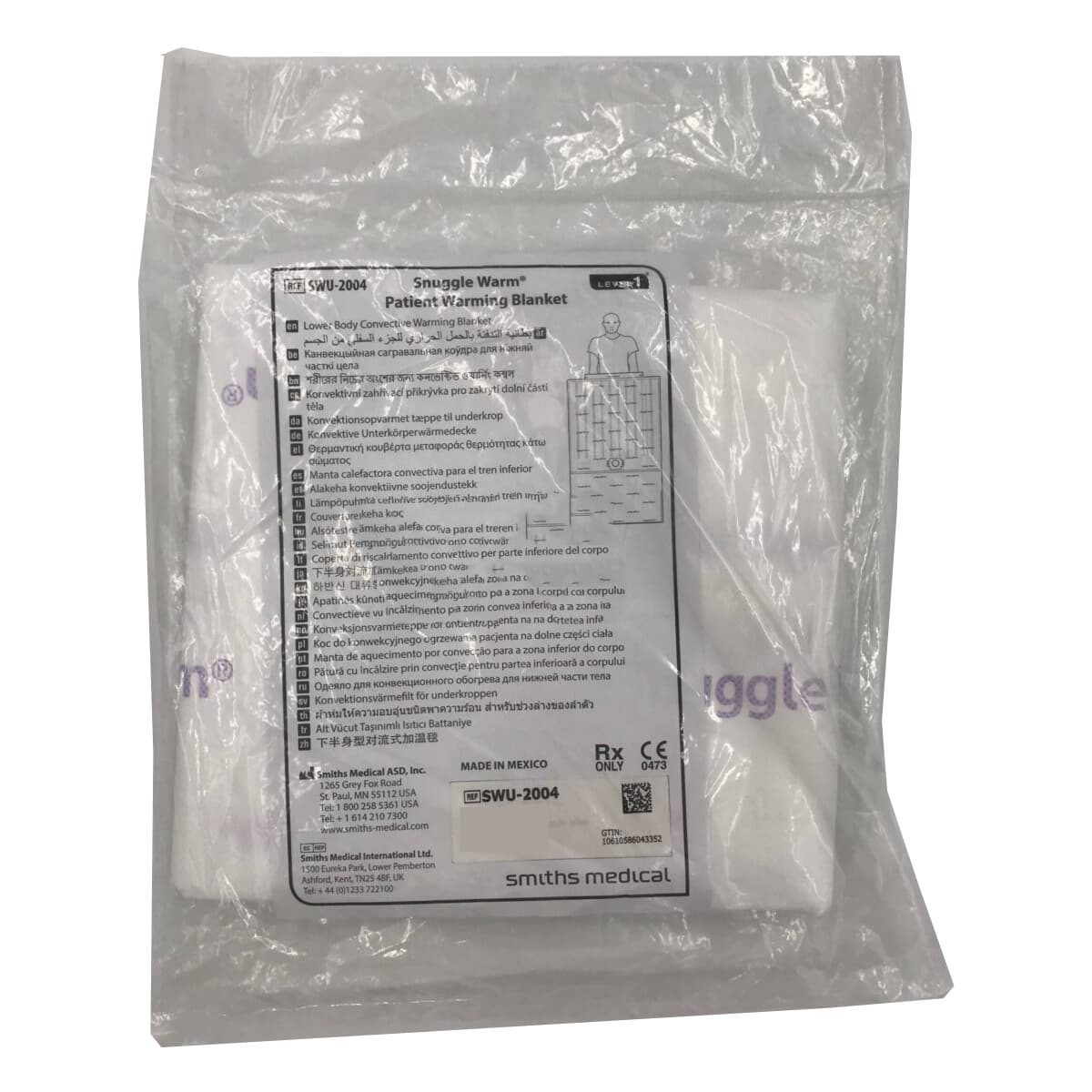 Snuggle Warm Forced Air Warming Blanket White, 40 W x 64 L Inch, Lower Body - Box of 10 - Image 1
