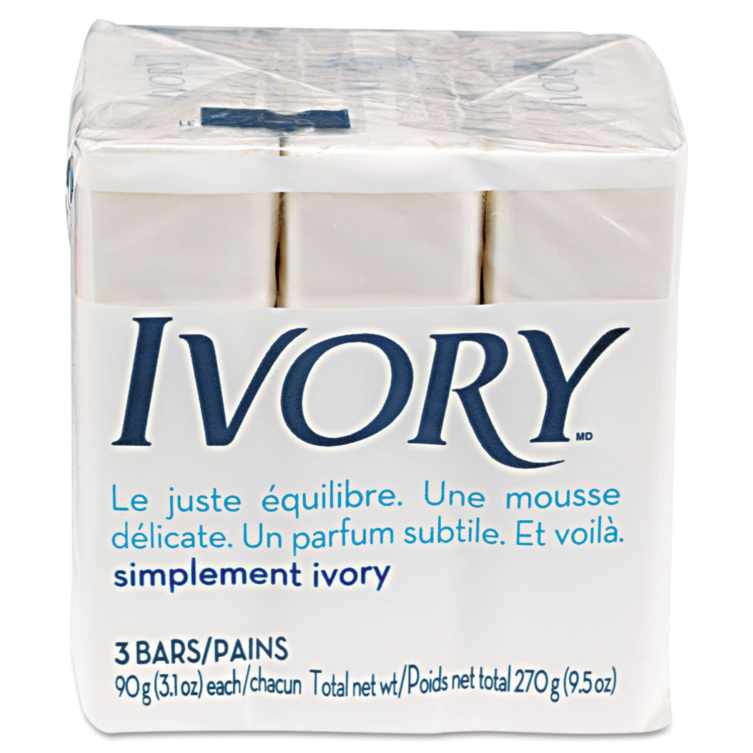 Ivory Soap Bar, Scented, 3.1 oz - Case of 72