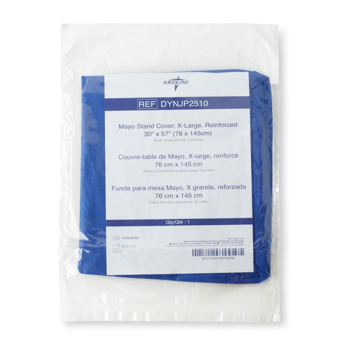 Medline Extra-Large Surgical Mayo Stand Cover, 30 x 57 Inch