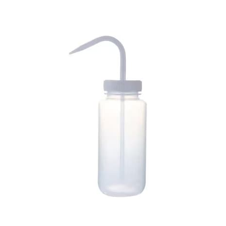 Globe Scientific Wash Bottle Without Graduations, Translucent with White Closure, 500 mL - Box of 5 - Image 1