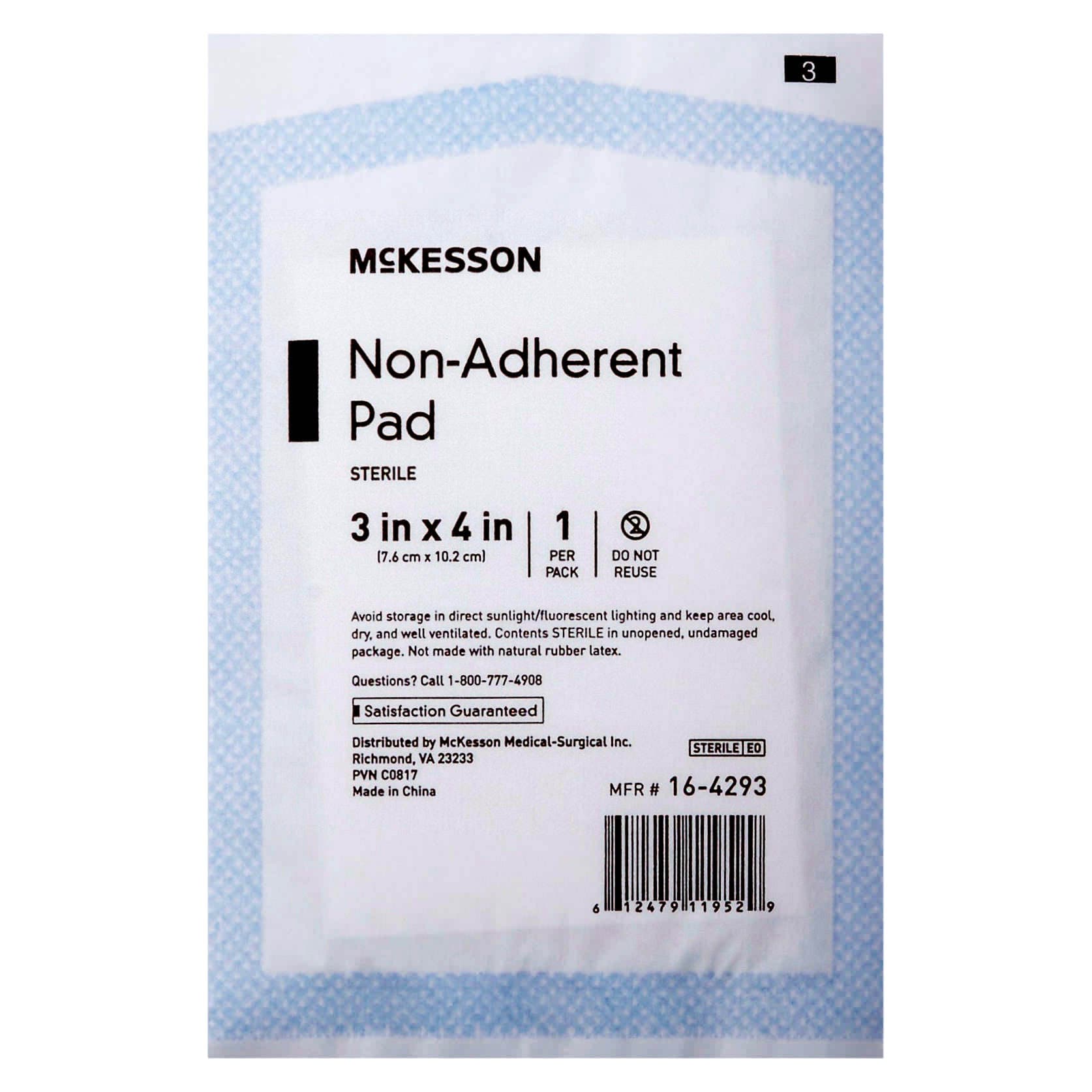 McKesson Polyester Non-Adherent Dressing, 3 x 4 Inch - Image 1