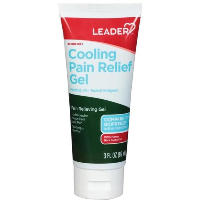 Leader Pain Relief Menthol, 4%, Gel, 3 oz - Each - Image 1