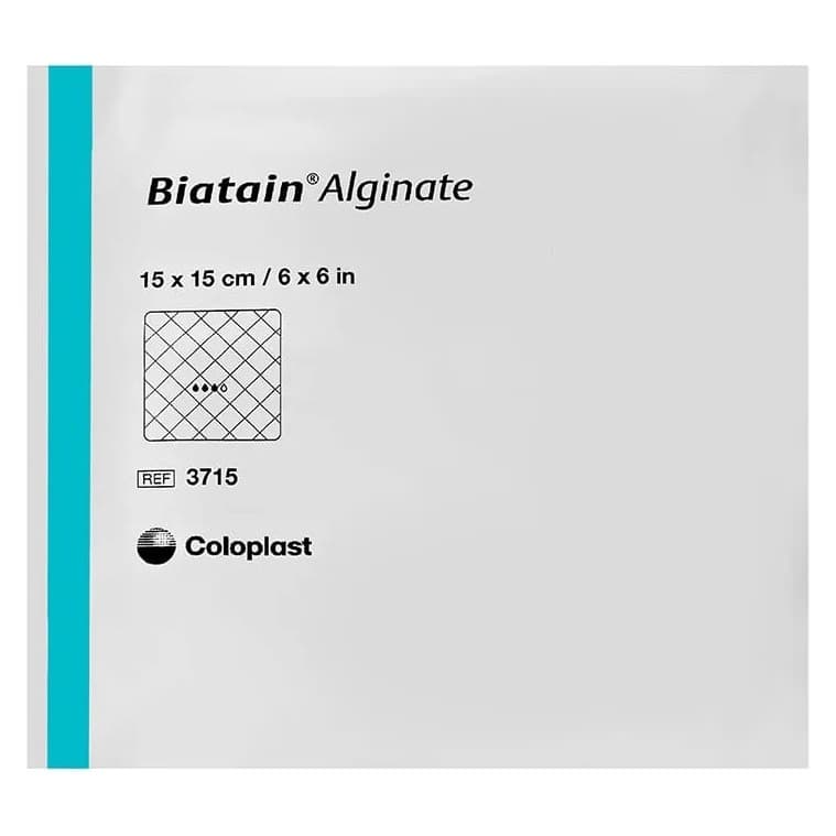 Biatain Soft Alginate Dressing, Sterile, 6" x 6" - Image 1