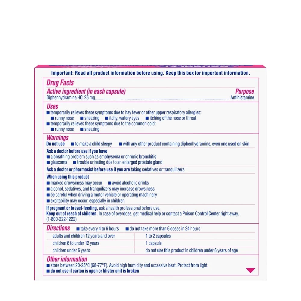 Benadryl Allergy Antihistamine Liqui-Gels - Box of 24 - Image 2