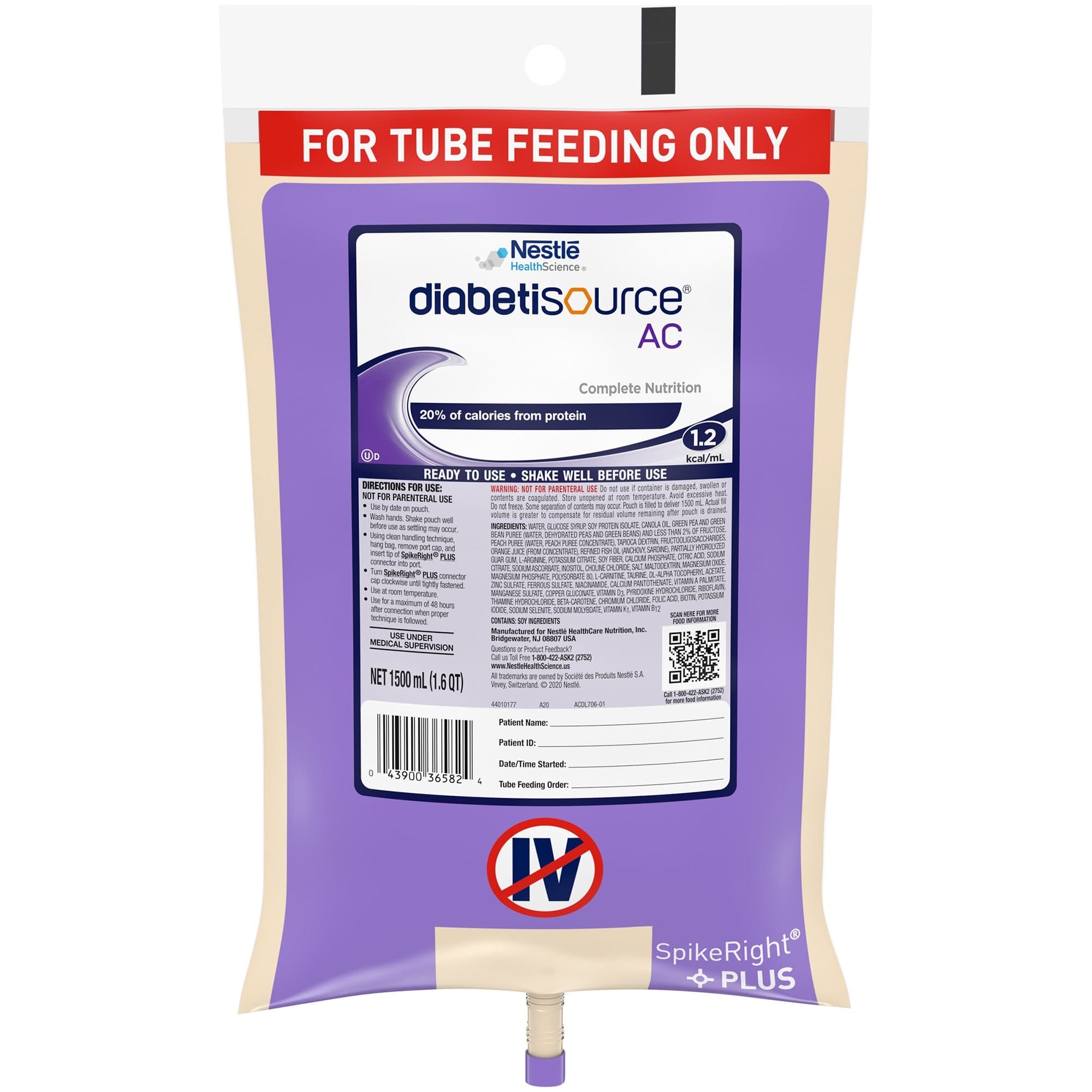 Diabetisource AC 1.2 Kcal Tube Feeding Formula - Image 2