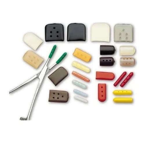 OXBORO Vented Instrument Tip Protectors, Tinted-Assorted - Package of 100