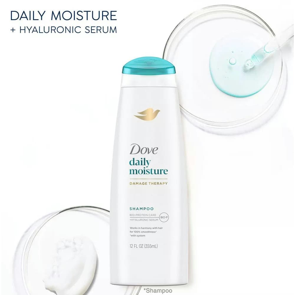 Dove Daily Moisture Damage Therapy Shampoo, Scented, 12 oz - Each - Image 4