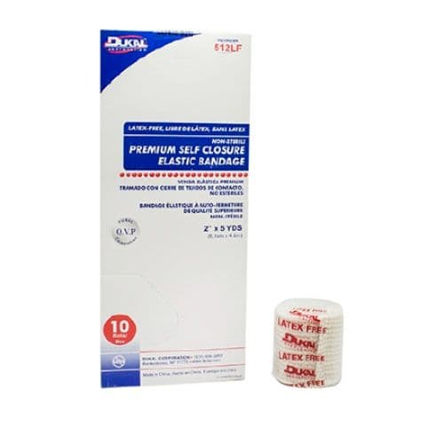 Dukal Elastic Bandage, 2 Inch x 5 Yard, High Compression, Tan - Case of 50 - Image 1