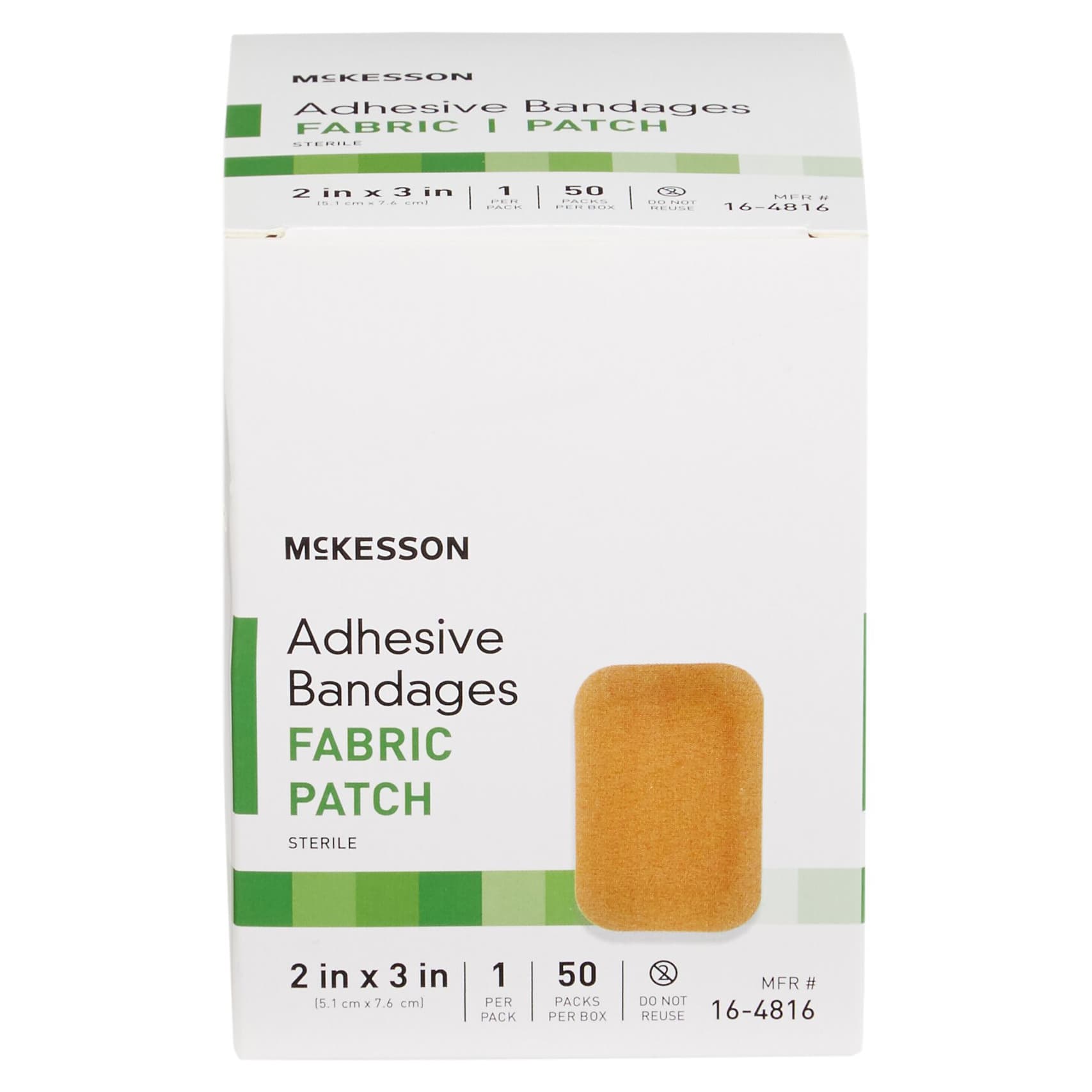 McKesson Fabric Adhesive Bandage, 2 x 3 Inch - Box of 50 - Image 5