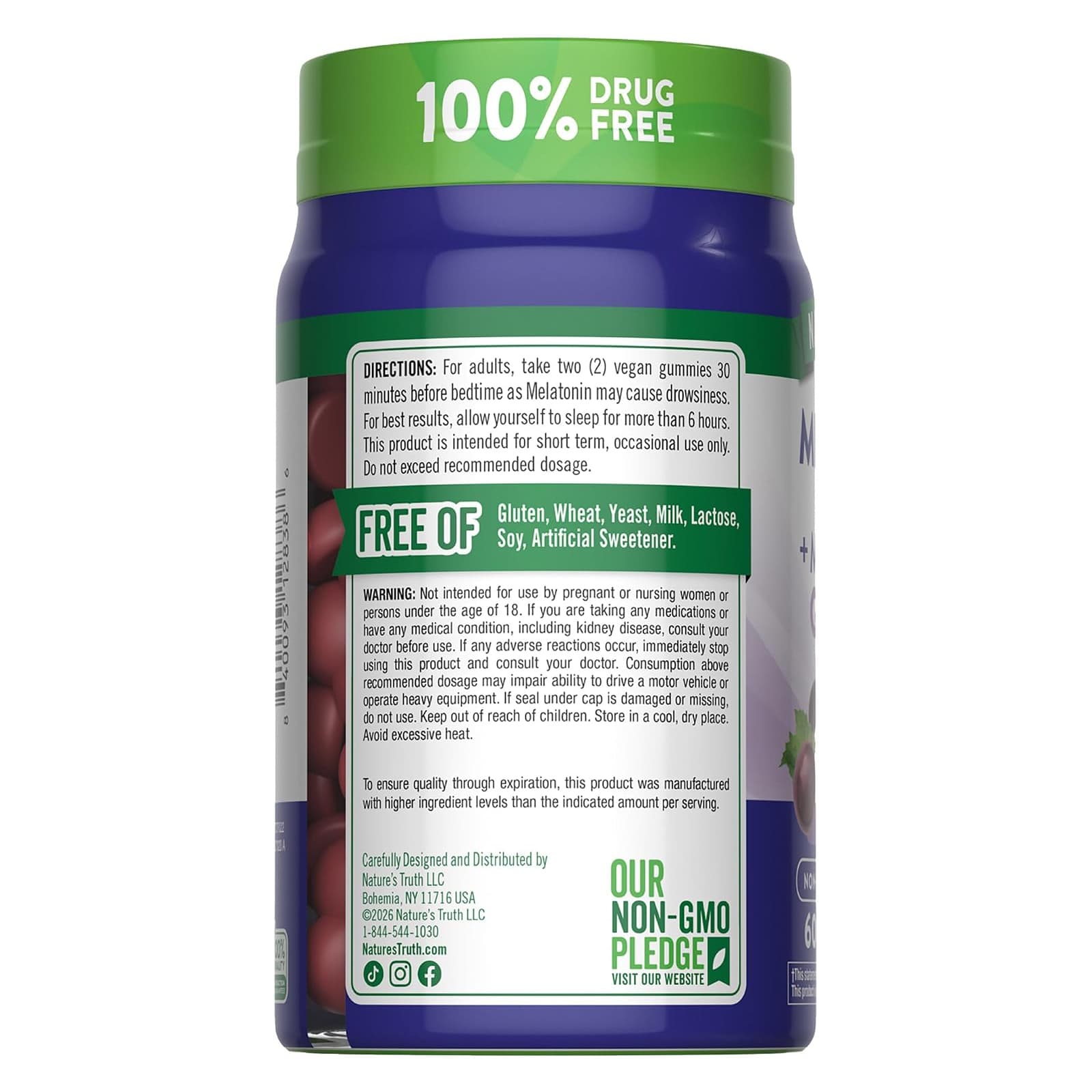 Nature's Truth Melatonin 12mg + Magnesium Gummies - Image 2