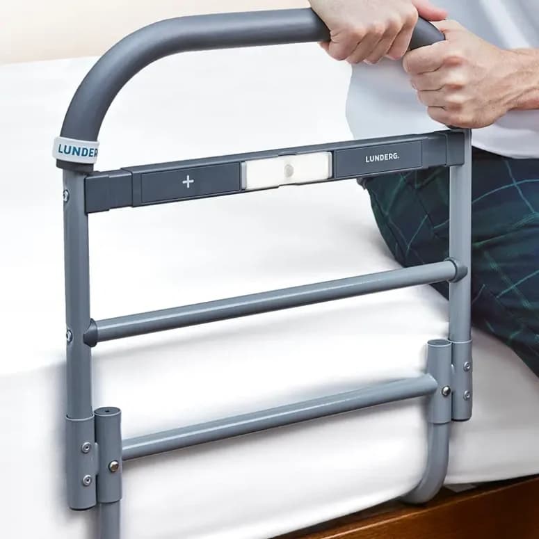 Lunderg Bed Rail for Elderly Adult's Safety with Motion Light 17.5", Without Bag - Image 1