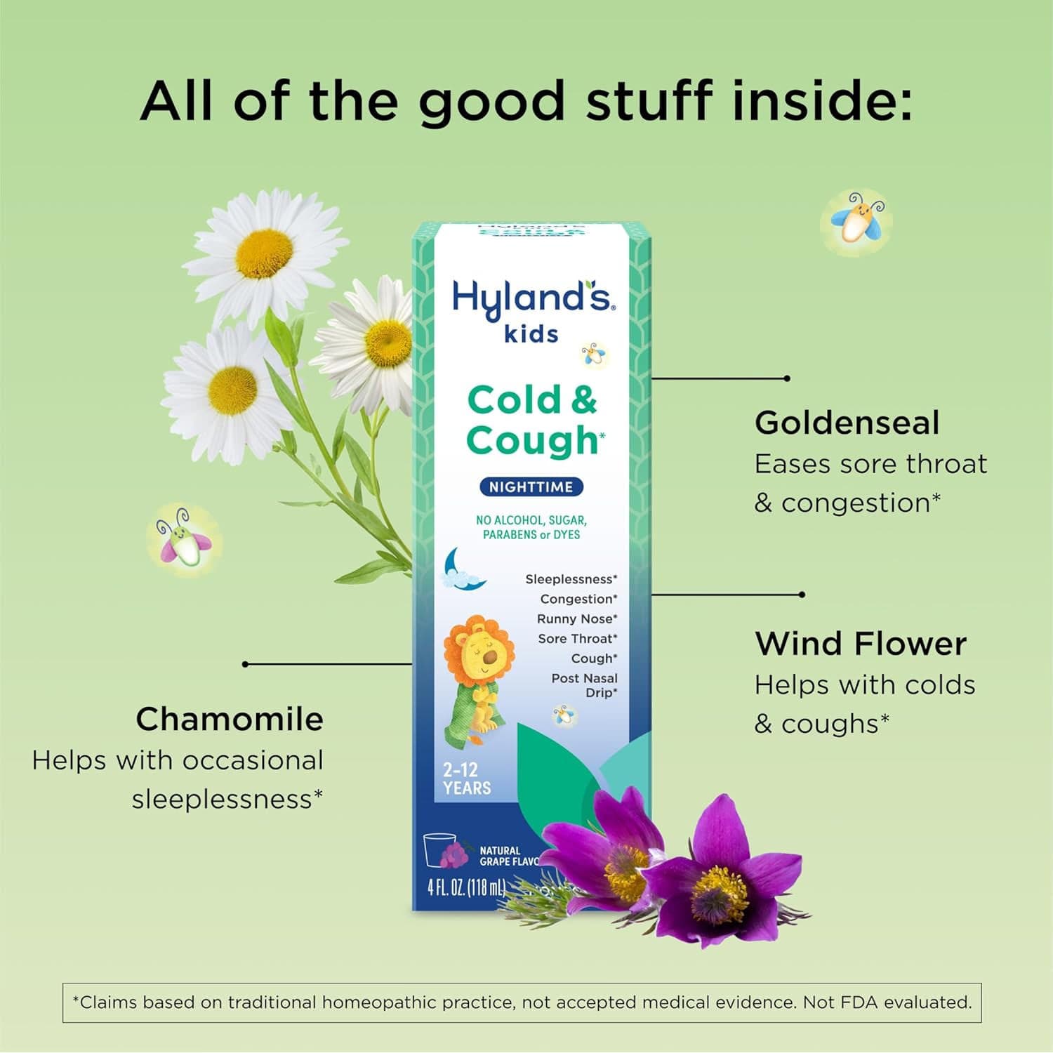 Hyland's Naturals Kids Cough & Mucus, Night, 4 oz - Each - Image 3