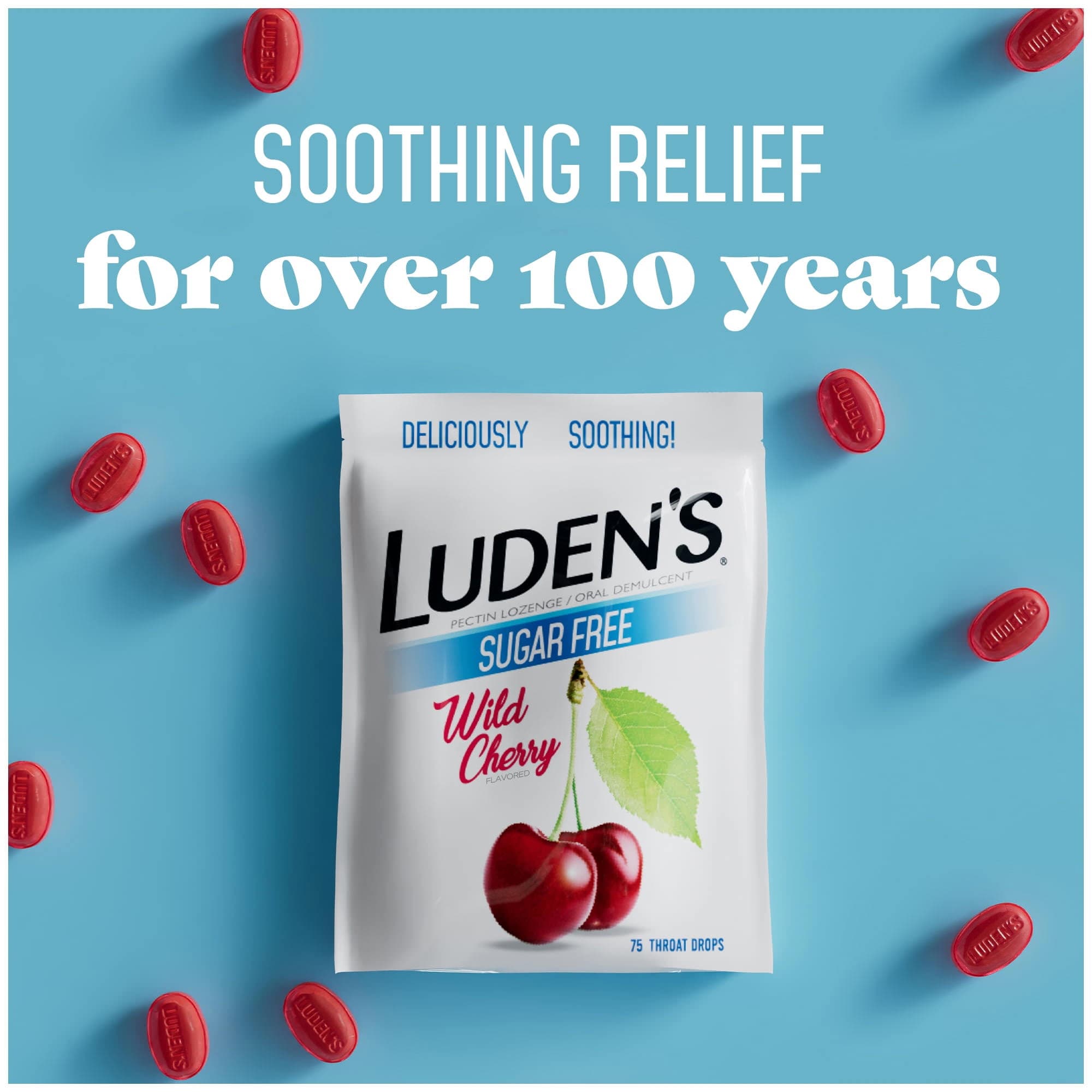 Luden's Wild Cherry Sugar Free Throat Drops - 25 Count - Image 5